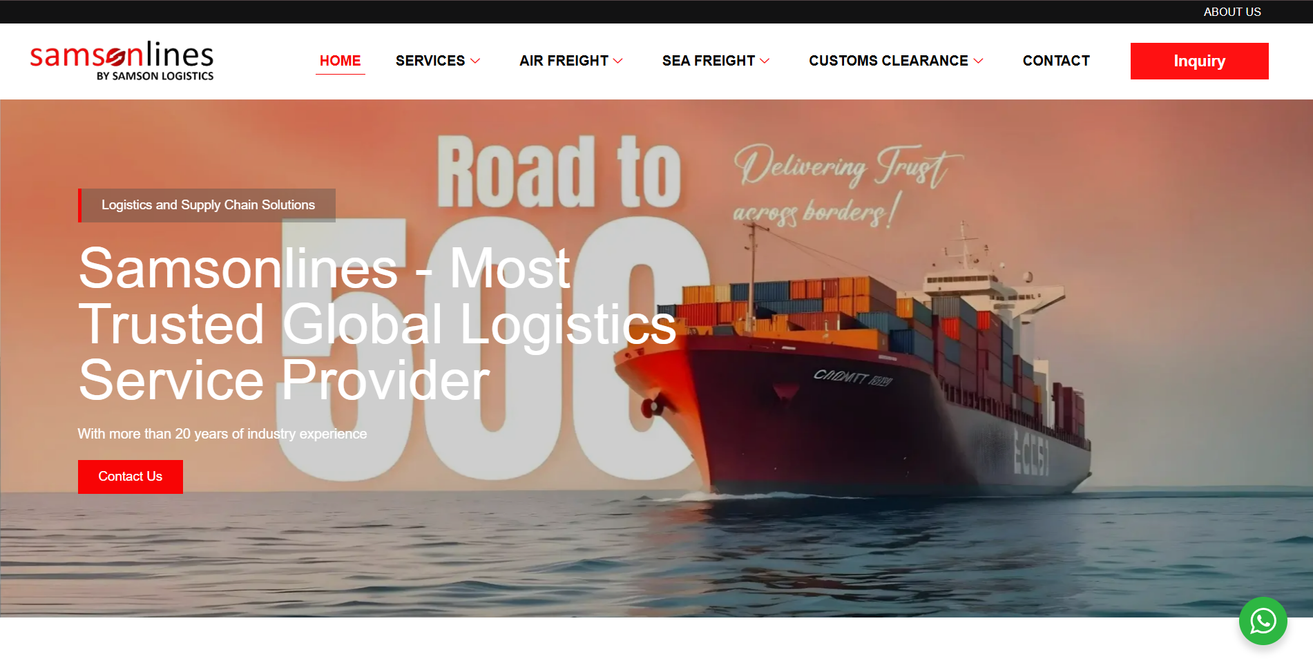 Samsonlines corporate website project developed by D Tech